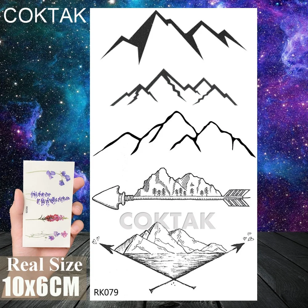 Watercolor Flower Beauty Temporary Tattoos Sticker For Women Body Art Arm Tatoos Waterproof Tattoo Paper Fake Jewelry Tatoos