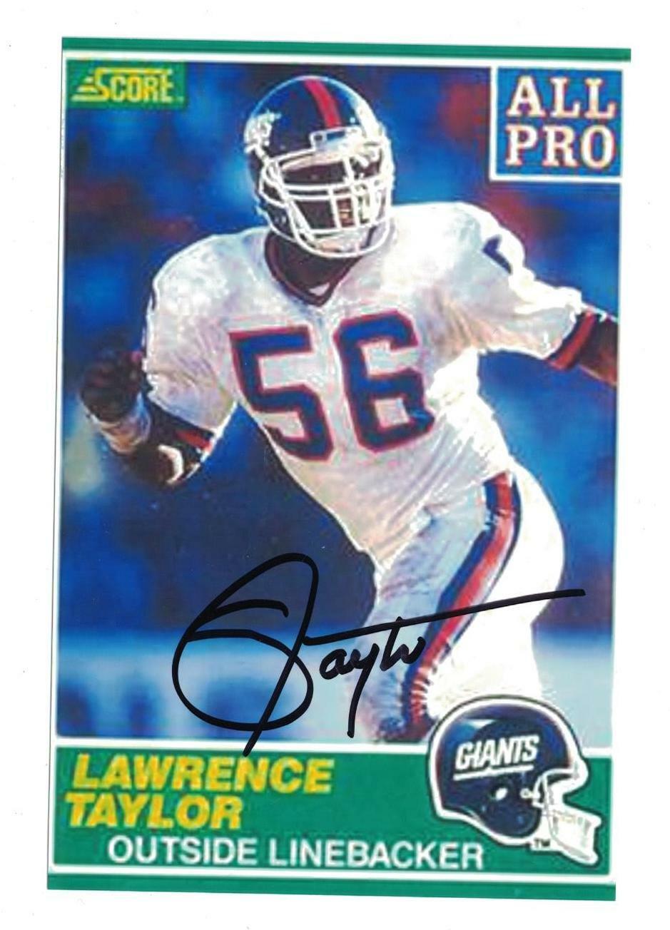 Lawrence Taylor Signed Autographed 4x6 Photo Poster painting NY Giants HOF 1999 A