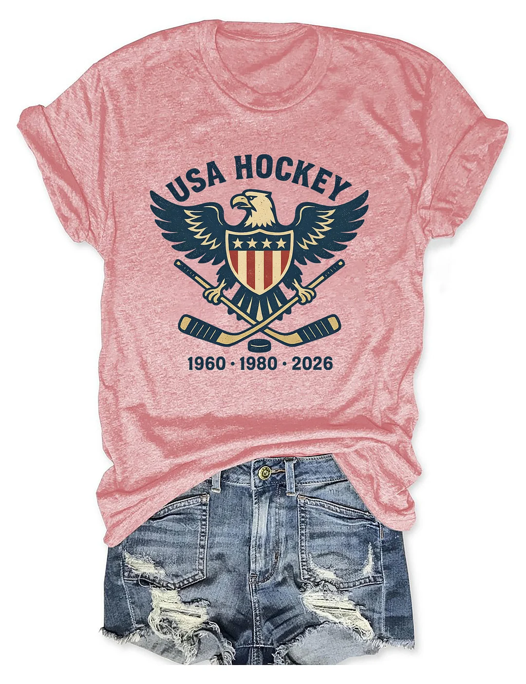 USA Hockey Eagle 1960 1980 2026 T-shirt