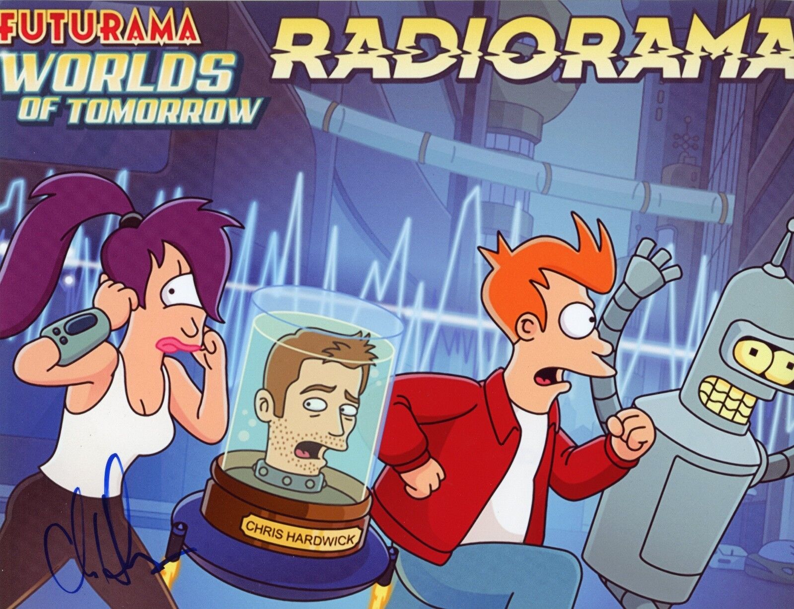 ~~ CHRIS HARDWICK Authentic Hand-Signed FUTURAMA