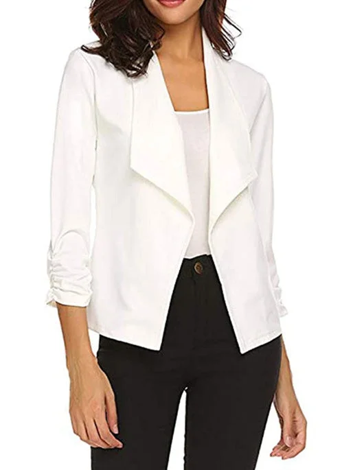 Women's Solid Color Long Sleeve Suit Top