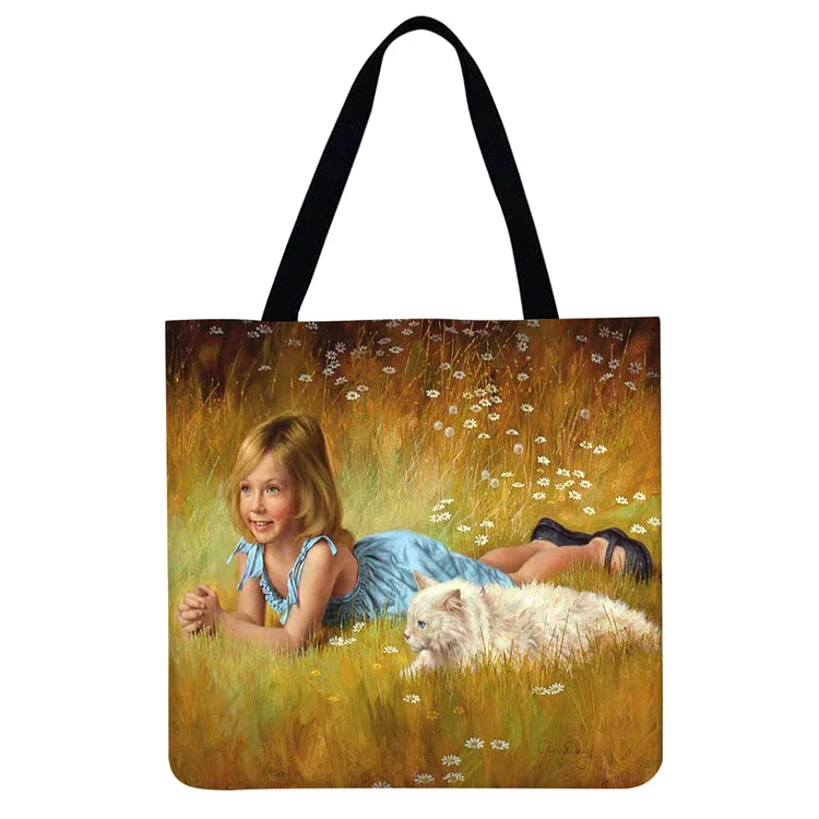 Childhood Playmate - Linen Tote Bag