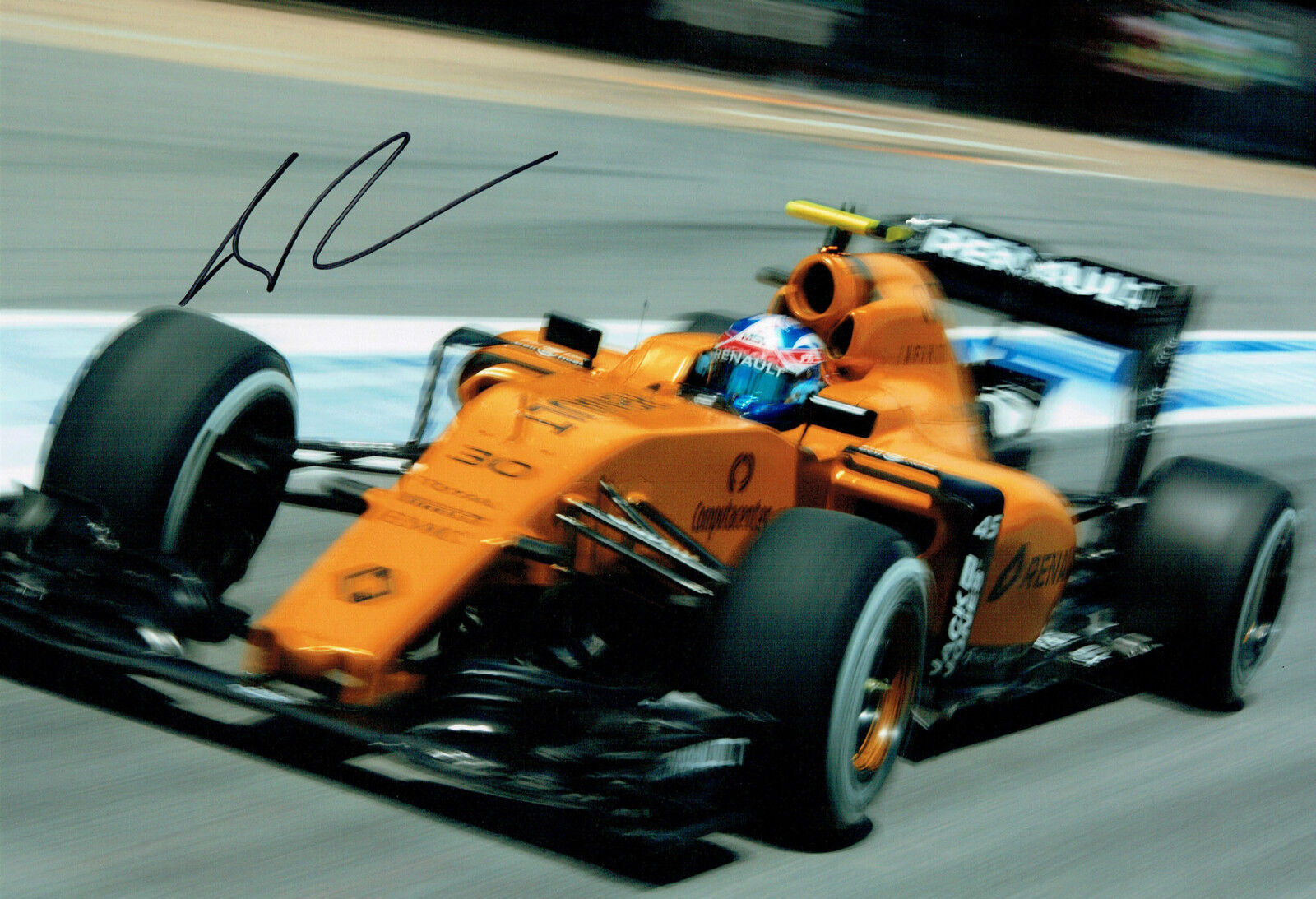 Jolyon PALMER Renault Driver SIGNED Formula 1 Photo Poster painting AFTAL Autograph COA