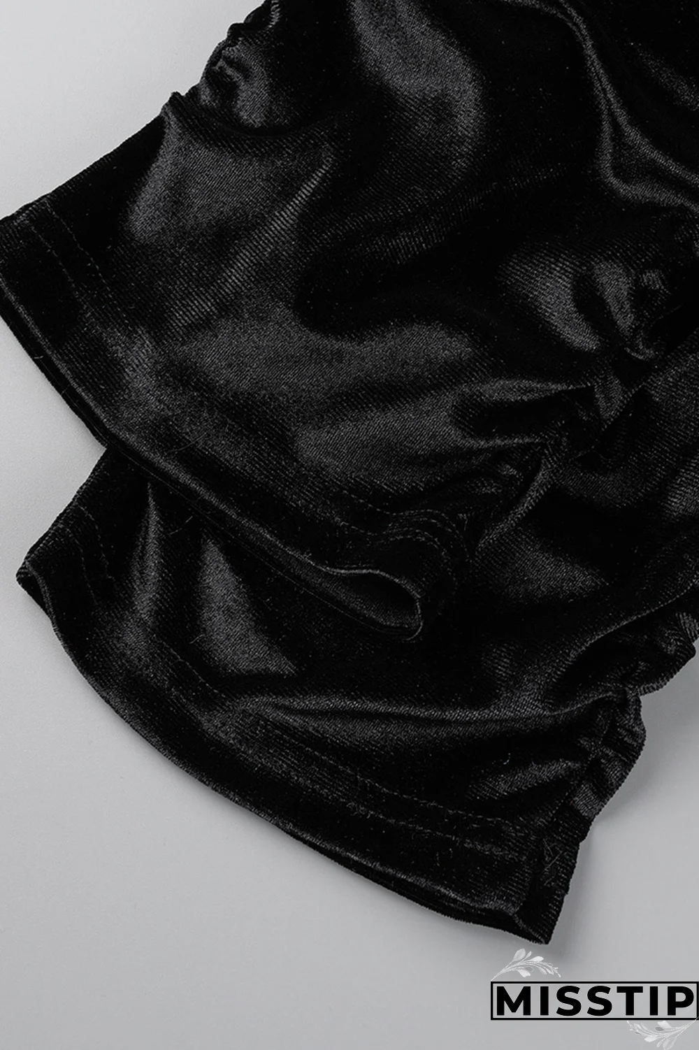 Black Street Solid Fold Hooded Collar Long Sleeve Two Pieces