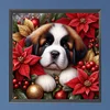 (40*40cm)Xmas Dog - Square Partial AB Drill Diamond Painting