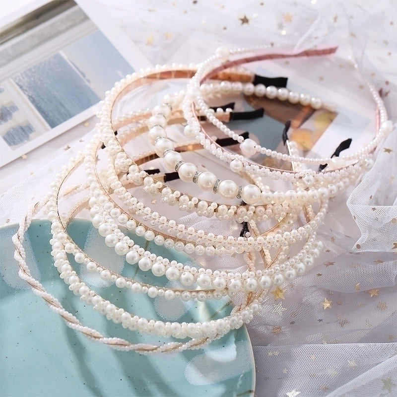 Simple Wave Pearl Headband