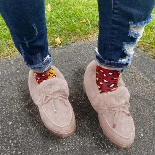 Women Comfy Warm Faux Fur Moccasin