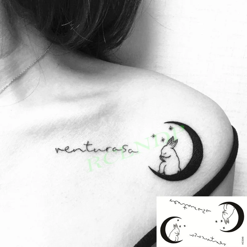 Waterproof Temporary Tattoo Sticker ins Angel wings Cupid bear Cartoons cute Body Art flash tatoo fake tatto Women Men