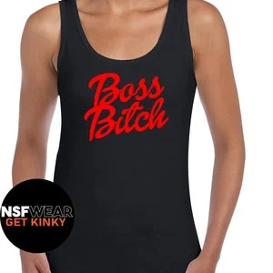 pornhint Pornhint Boss Bitch T-Shirt Tanktop Cami or Apron Feminism, Powerful, Woman in Charge, Equality, Plus Size, Free Shipping