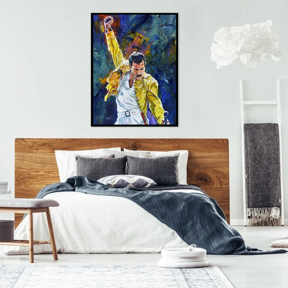Diamond Painting - Full Round Drill - Freddie Mercury(Canvas|30*40cm)