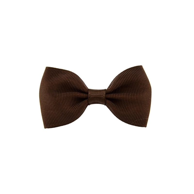 Solid Color Children’s Bow European Version Cute Hairpin Baby Hair Accessories Flat Head Bow Tie 643
