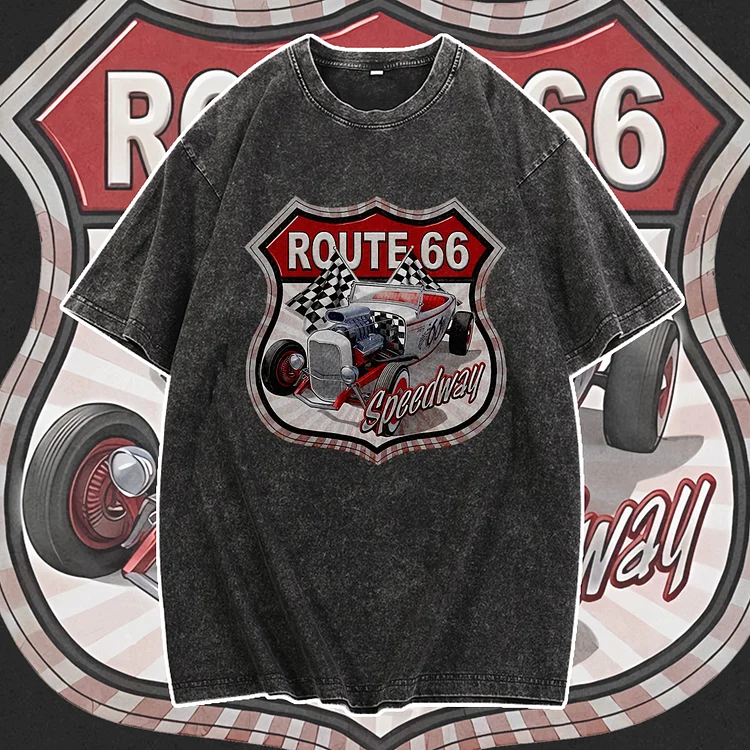 Davidhawaii100% Cotton Casual Road Race Street T-Shirt - 100% Cotton