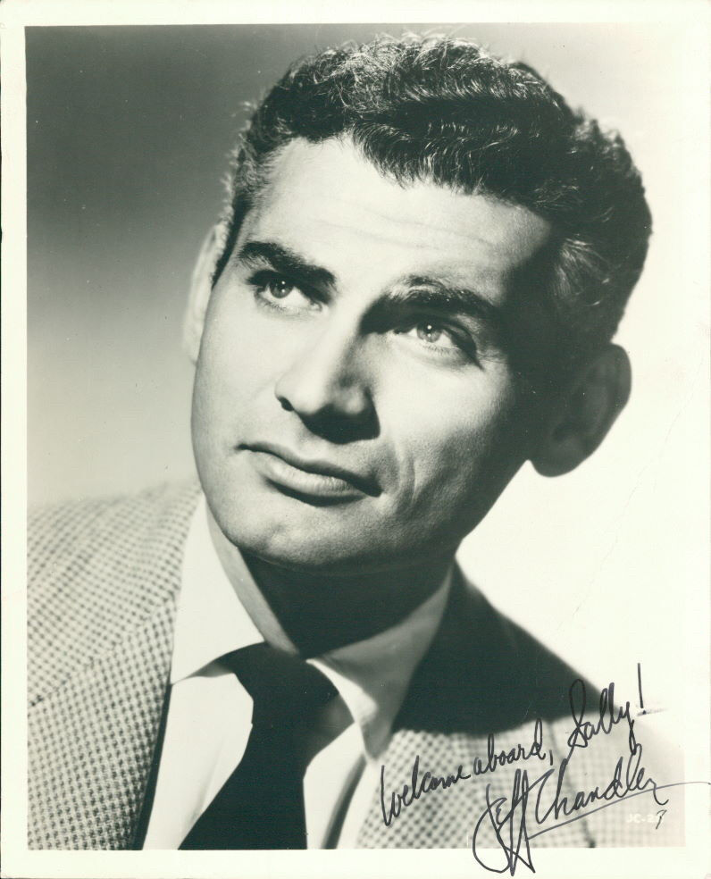 Jeff Chandler (Vintage) signed Photo Poster painting COA