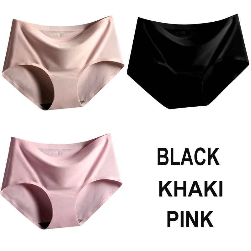 3PCS/Set Seamless Panties Women Panties Sexy Female Underpants Briefs Invisible Pantys Solid Color Soft Intimate Lingerie M-2XL
