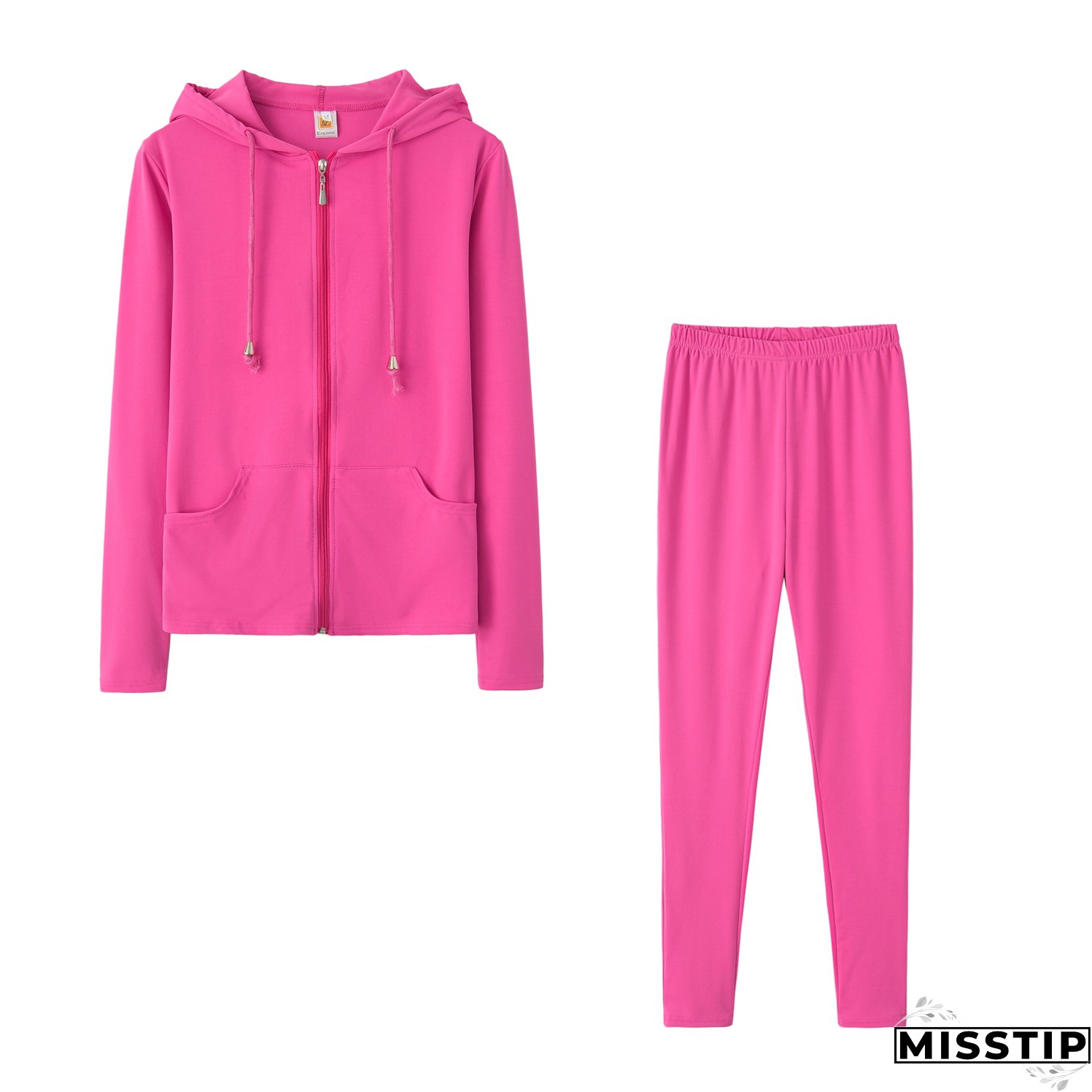Spring Sexy Casual Solid Color Hooded Two Piece Tracksuit