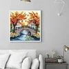 Tree Bridge House - Crystal Rhinestone Diamond Painting