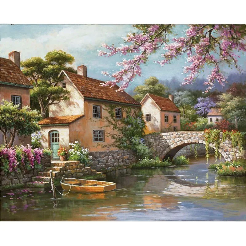 Diamond Painting - Full Round/Square Drill - Countryside View(30*40 - 50*60cm)