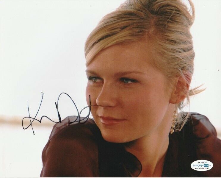 KIRSTEN DUNST SIGNED 8x10 Photo Poster painting! SPIDER-MAN MELANCHOLIA ACOA COA EXACT PROOF!