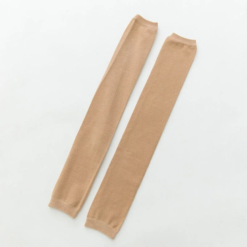 Leg Warmers Women Winter Warm Cotton Straight Keep-knee Simple Elegant Womens All-match Korean Style Long Over The Knee Female