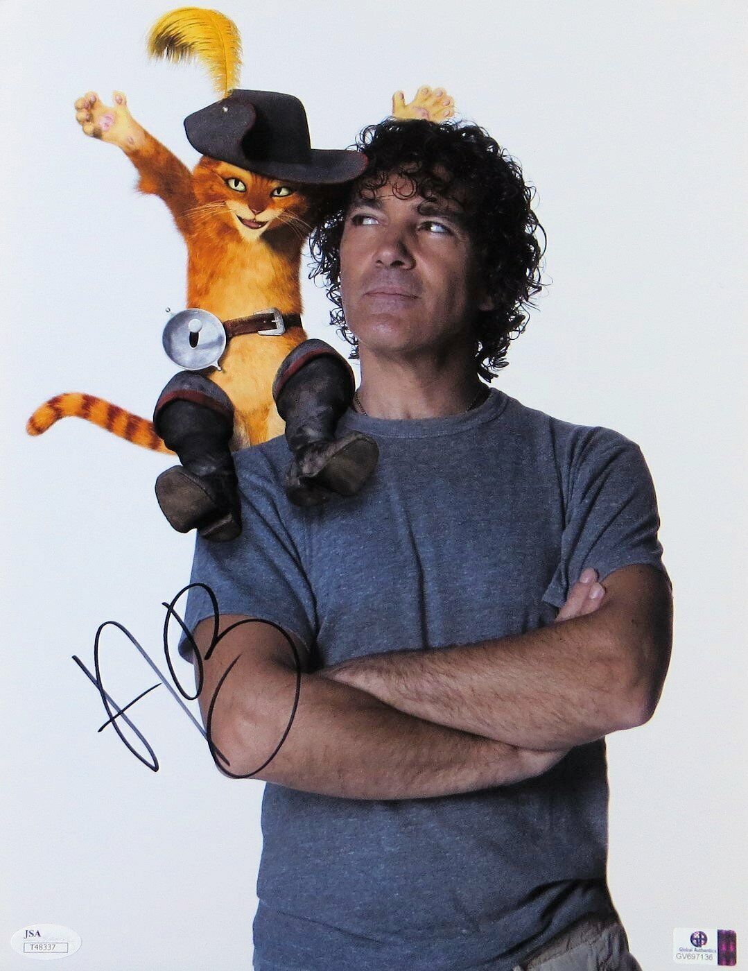 Antonio Banderas Signed Autographed 11X14 Photo Poster painting Puss N Boots JSA T48337