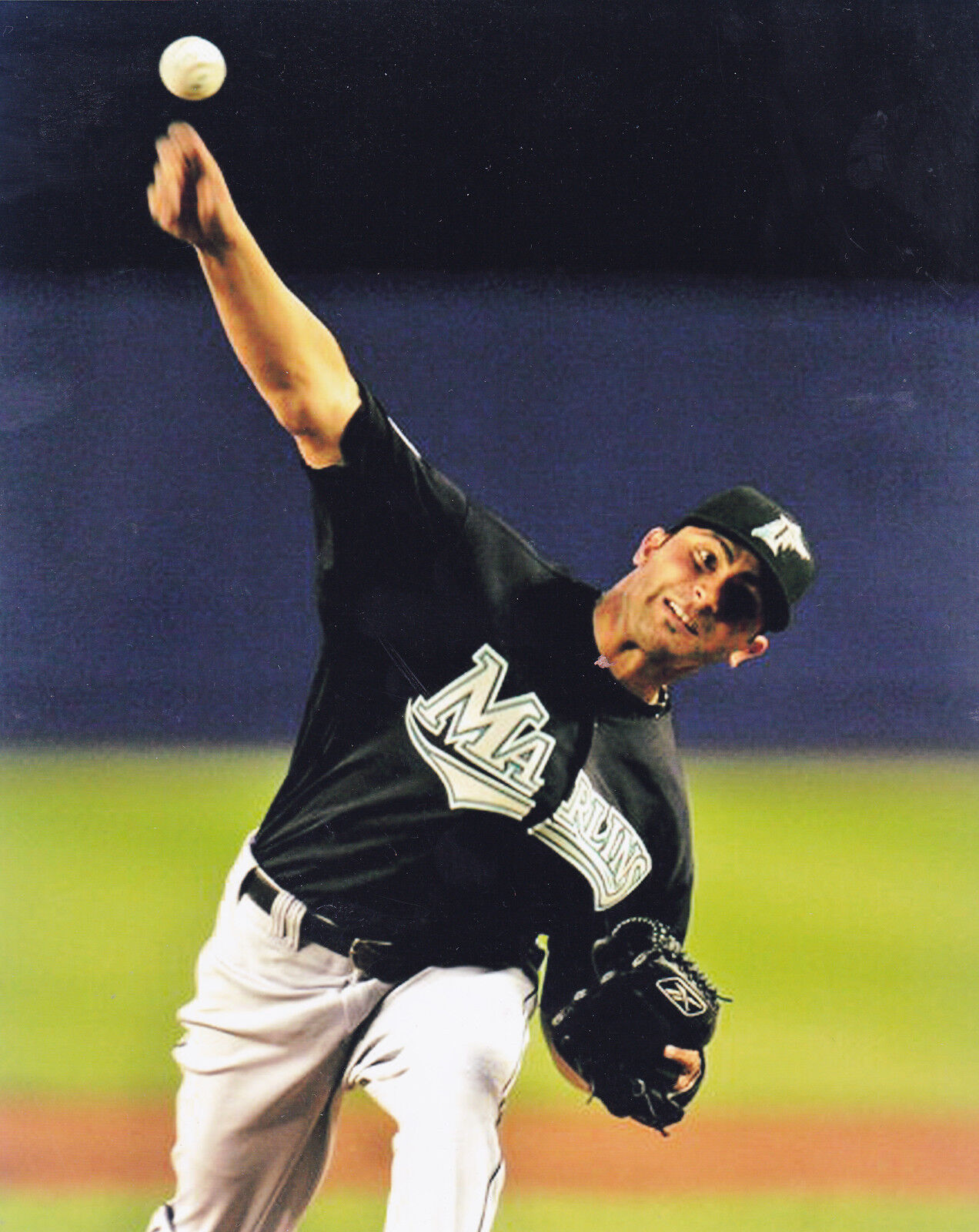 DANIEL BARONE FLORIDA MARLINS COLOR ACTION 8x10 Photo Poster painting