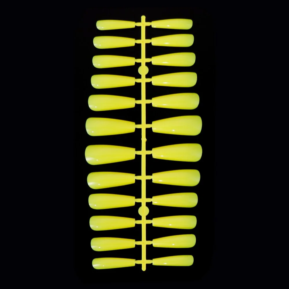 24/100pcs Shiny High-Hard Nails Long Ballerina Simple Pointed Fake Nail Extension Press on Nails Acrylic Manicure Full Nail Tips-Nail Inspo