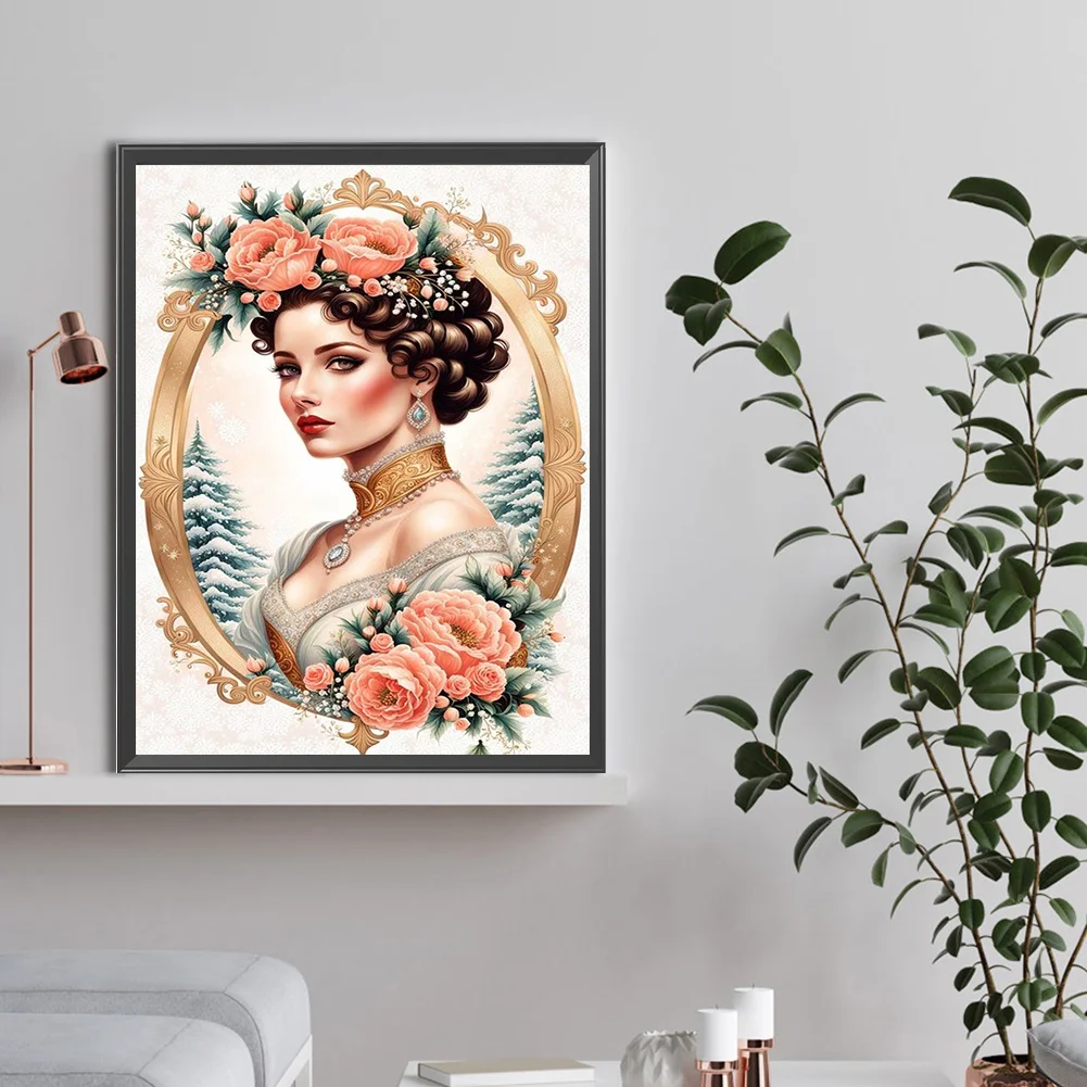 Full Round Diamond Painting 30*40cm - Noblewoman