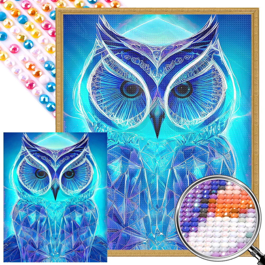 Full Round Partial AB Diamond Painting - Mystery Owl(Canvas|45*55cm)