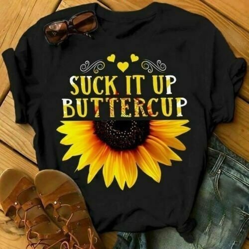 Simple Sunflower Print Short Sleeve T-Shirt