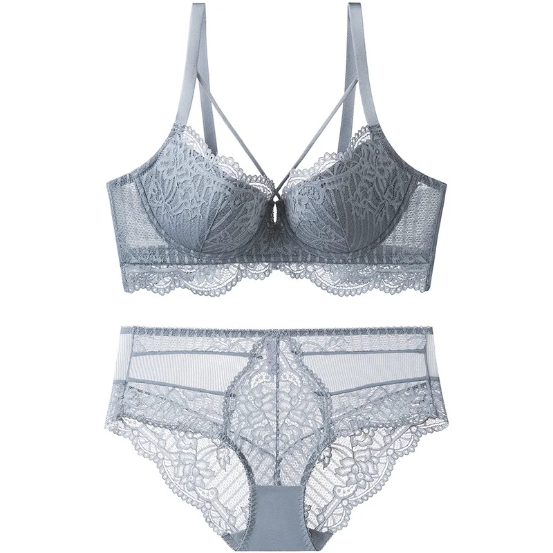 Churchf Pure Bra Sexy Lace Underwear Set Of Ladies Thinly Gathered Bra Set