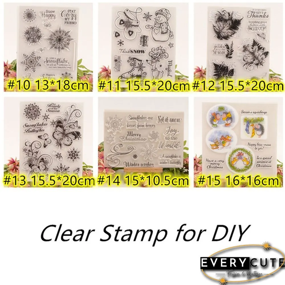 Santa Claus Merry Christmas Transparent Clear Stamps for Scrapbooking DIY Silicone Seals