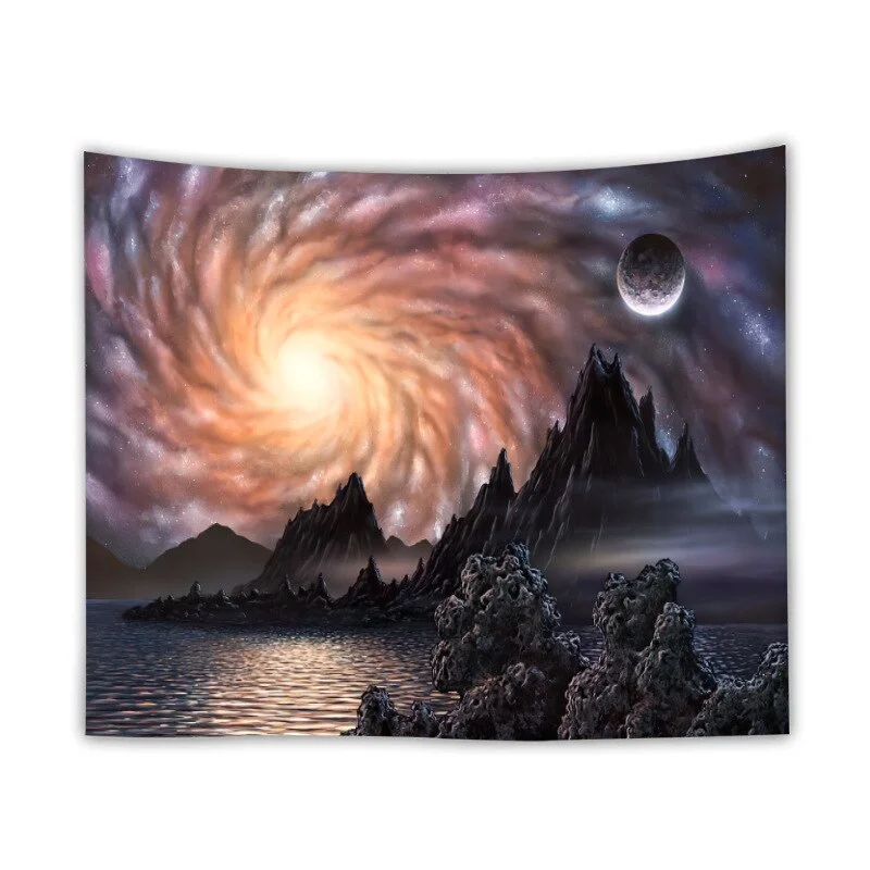Planets Outer Space Galaxy Universe Printed Tapestries Wall Hanging Mural for Bedroom Living Room Dorm Home Decoration