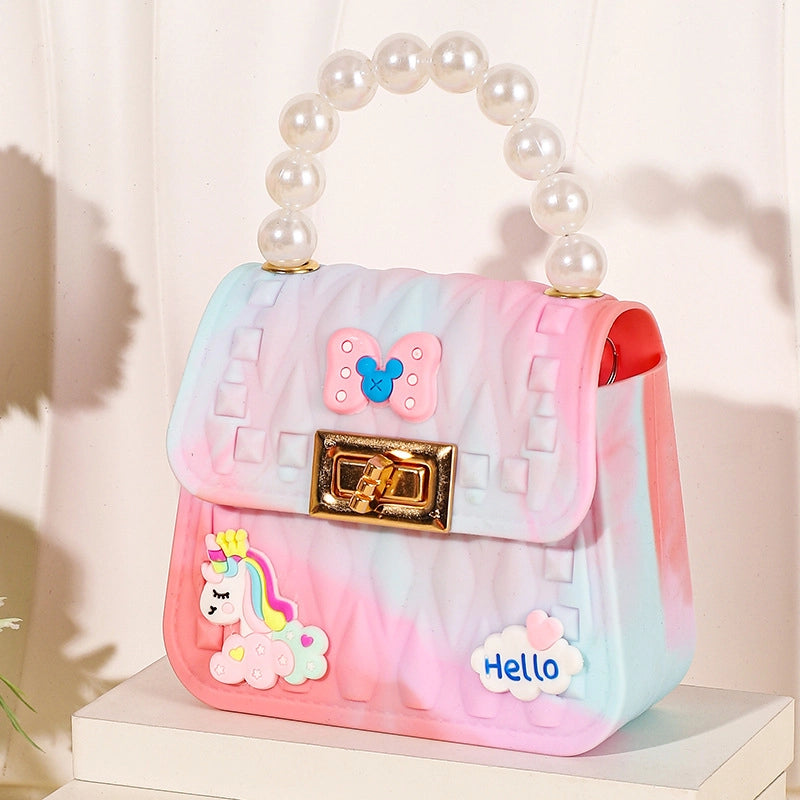 Women’s Silica Gel Animal Minimalist Classic Style Square Flip Cover Handbag