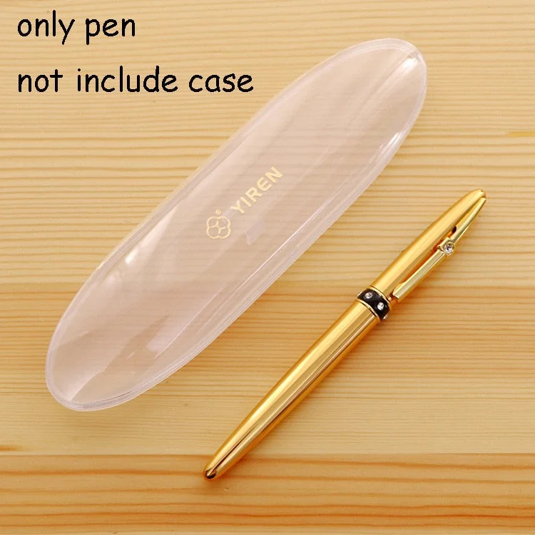 1-Piece Extra Fine Financial Fountain Pen with Crystal Nice Pens for Women Gift Student Stationery School Office Supplies