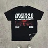 Stylish Antagonist 2.0 Tour Print Round Neck T-Shirt