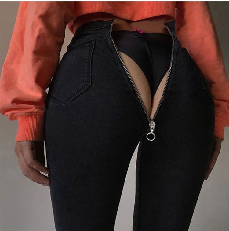 Cowboy Sexy Back Zipper Skinny Jeans Women's Clothing