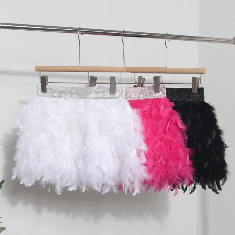 Churchf Real Shooting Feather Dress Small Pony Short Skirt Birthday Dress Dress Princess Short Dress 9022