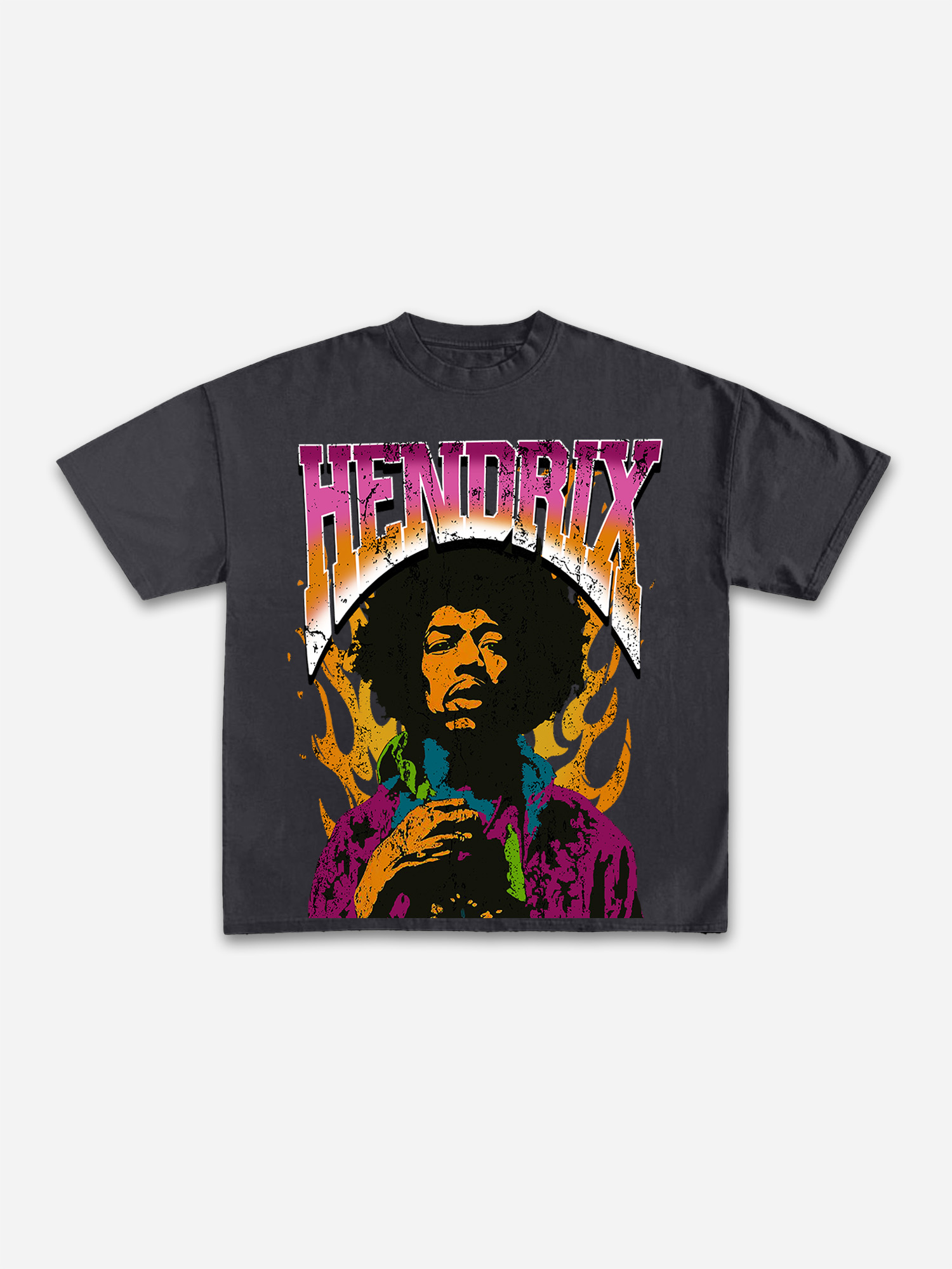Jimi Hendrix Print Cotton T-shirt