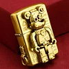 Steampunk Gear Mechanical Bear kerosene Lighter Copper Handmade Violent Bear Wearable Trendy Play