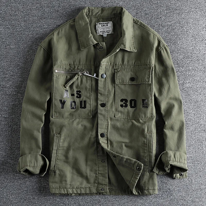 Vintage Cargo Pocket Woven Long Sleeve Shirt
