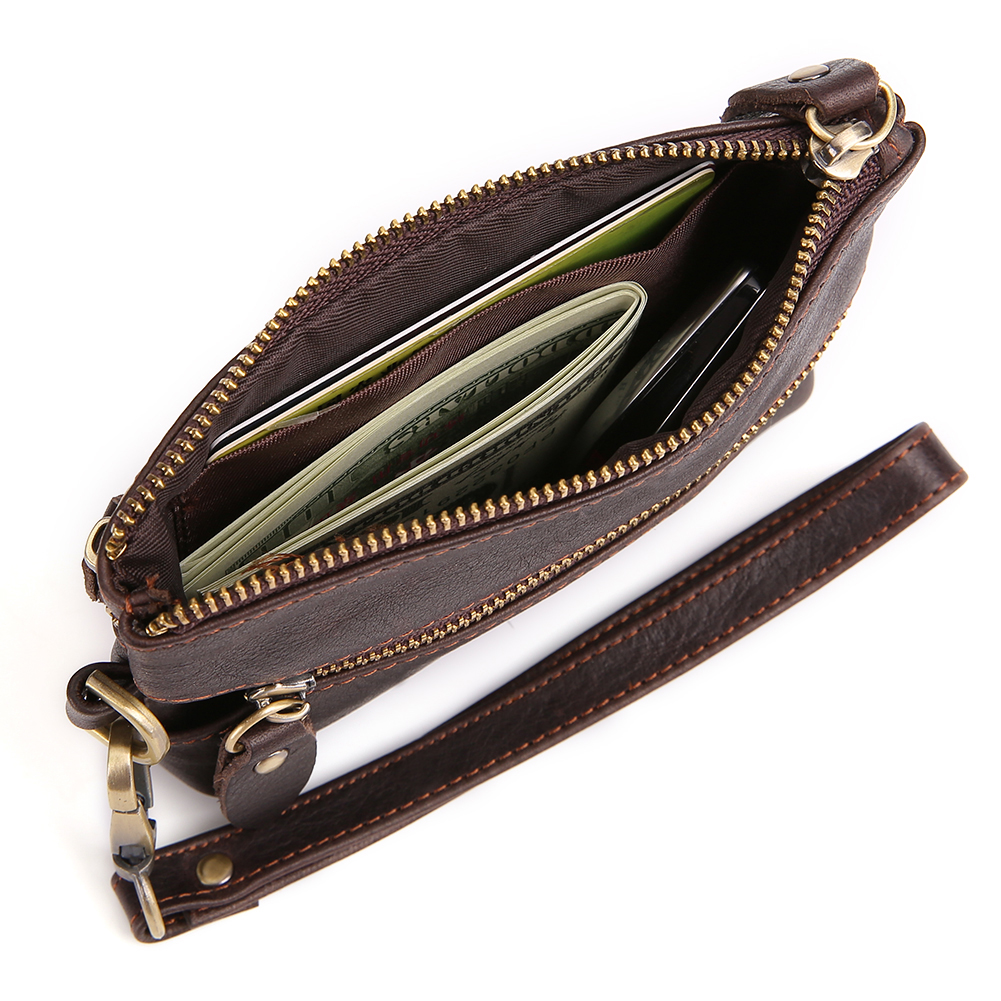 Casual waist hanging hand car key case multifunctional leather coin purse