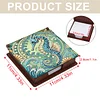 Wooden DIY Seahorse Diamond Painting Kit Note Box with 160 Papers for Office