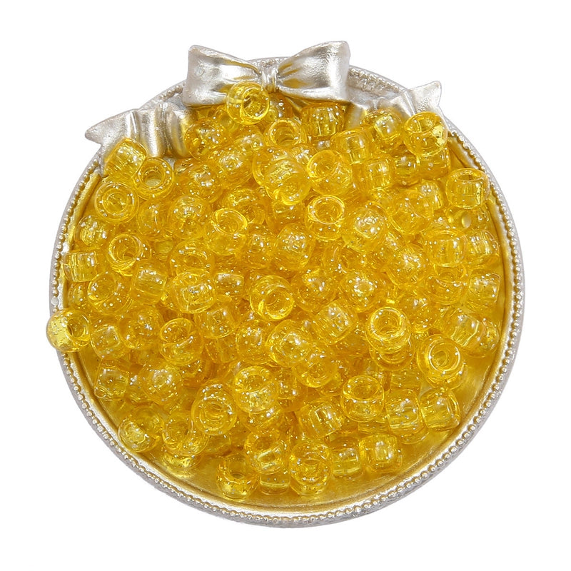 Acrylic Large Hole Barrel Beads 9*6mm Pony Beads Woven Handmade Diy Hand String Jewelry Accessories Beads Loose Beads