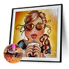 >SALE<5D Diamond Painting DIY girl Full Drill Round Wall Picture