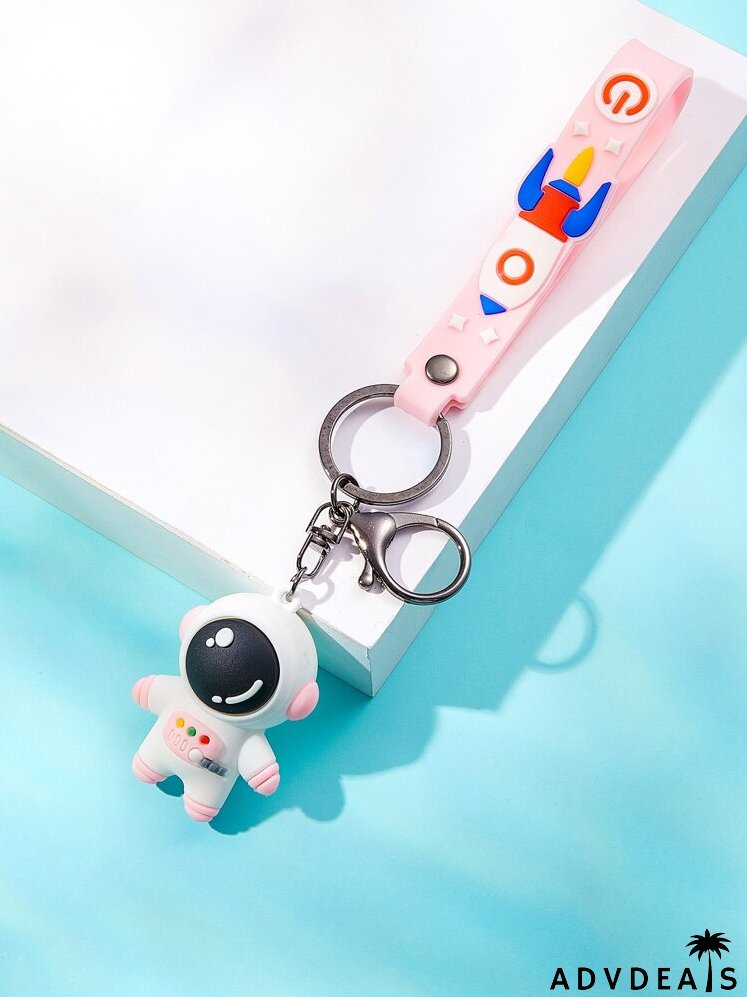 Cartoon Astronaut Pendant Keychain