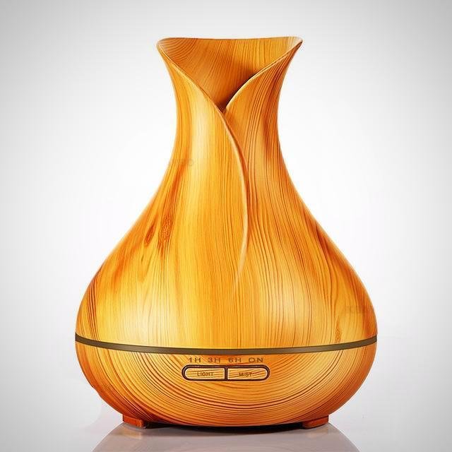 Wood Grain Ultrasonic Aroma Essential Oil Diffuser