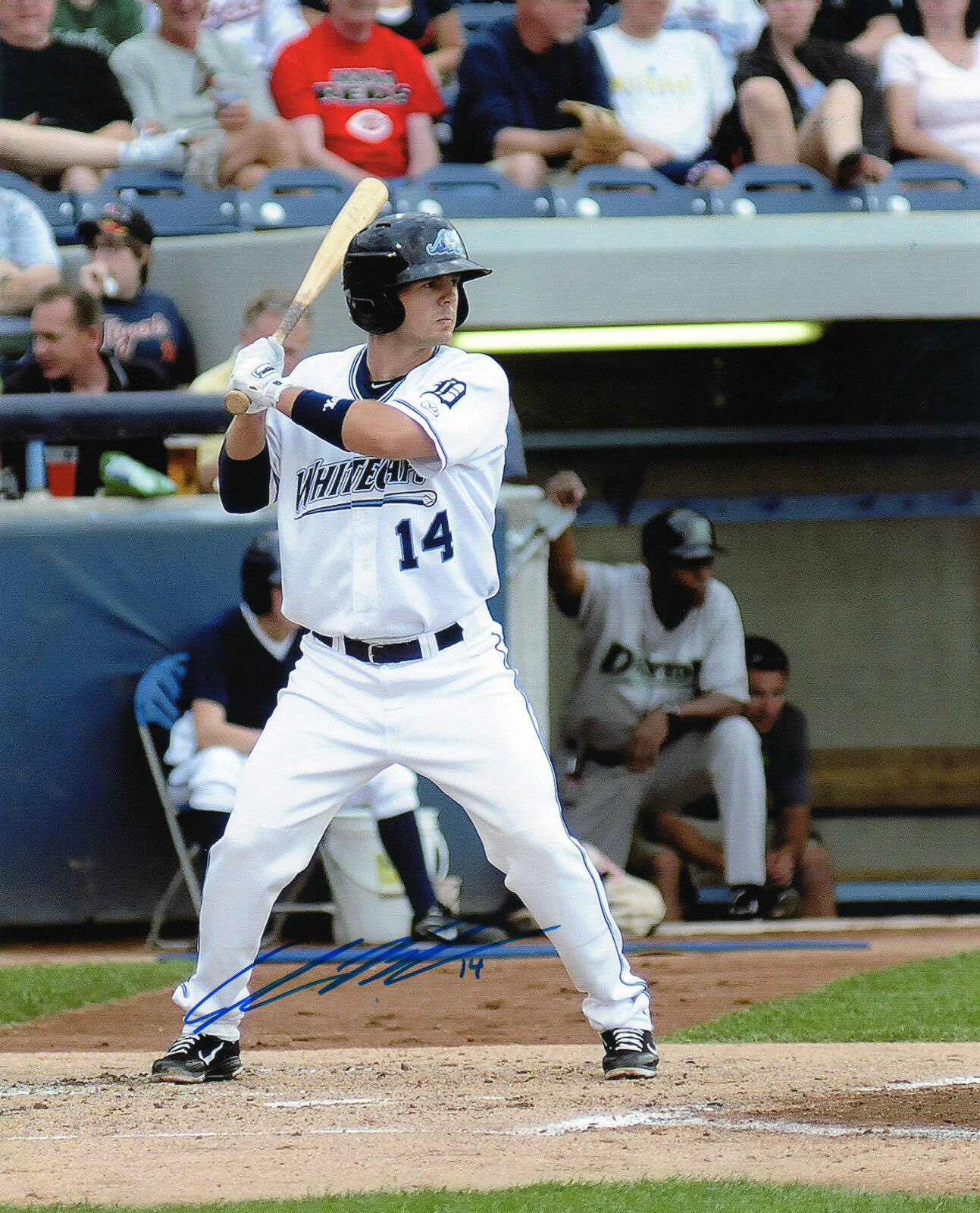 Collin Kaline auto signed Photo Poster painting Whitecaps Detroit Tigers prospect Al Kaline b