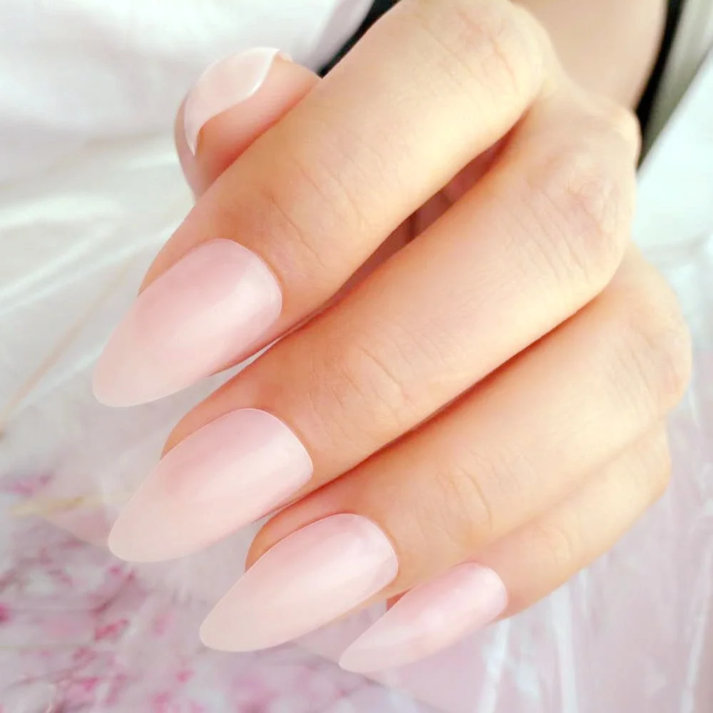 24Pcs Shiny Short Stiletto Fake Nails Artificial Red False Nails For Design DIY Full Cover Finger Tip Manicure Tools-Nail Inspo