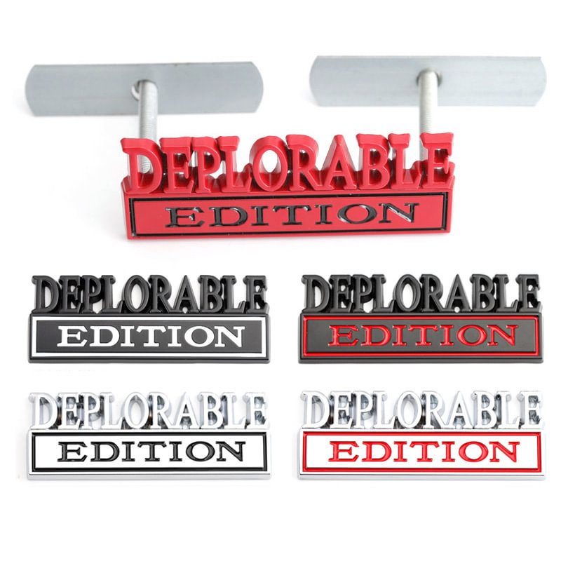 Sticker Deplorable Edition Badge Emblem Hood Grille for Jeep Patriot Freelance Compass voiturehub dxncar