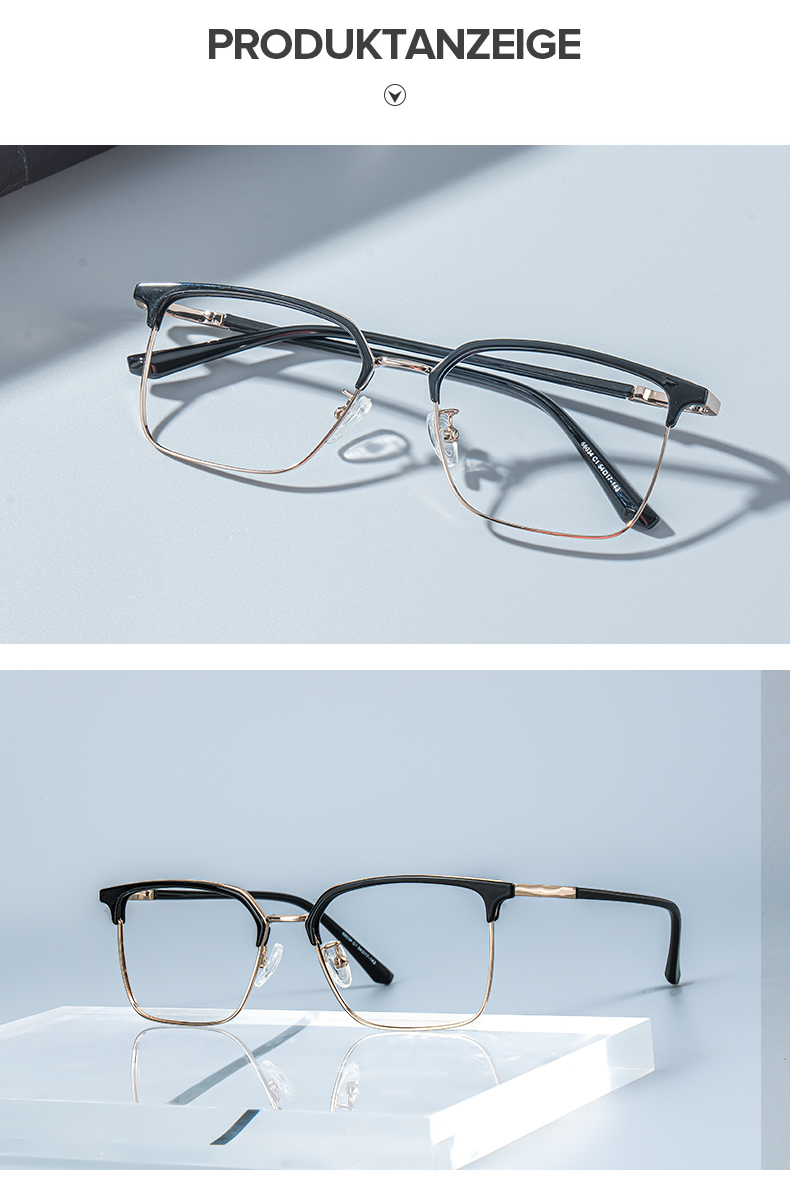 Gisela Schwarz Rechteckig Brille